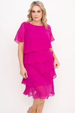 Polski Amarantowa Sukienka ORINA
