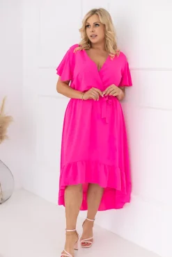 Polski Amarantowa Sukienka RHODIO