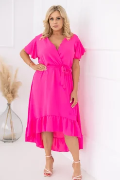 Polski Amarantowa Sukienka RHODIO