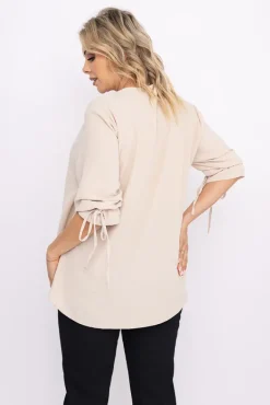 Damskie Polski Beżowa Bluzka CRYNO