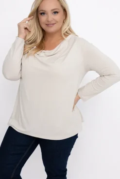 Damskie Włoski Beżowa Bluzka LANTIGRA