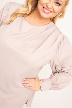 Damskie Polski Beżowa Bluzka LEMENTO