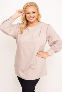 Damskie Polski Beżowa Bluzka LEMENTO