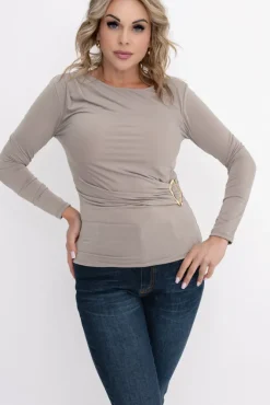 Damskie Włoski Beżowa Bluzka NEQTI