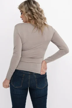 Damskie Włoski Beżowa Bluzka NEQTI