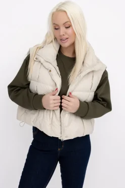Damskie Beżowa Kamizelka ocieplana REITEN