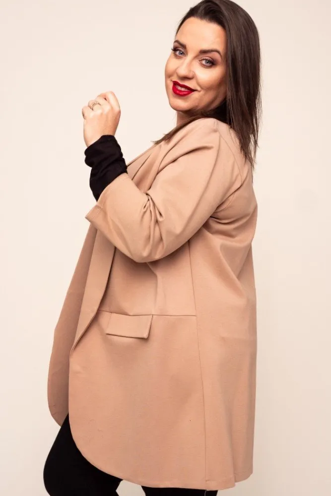 Damskie Polski Beżowa Marynarka CINTA