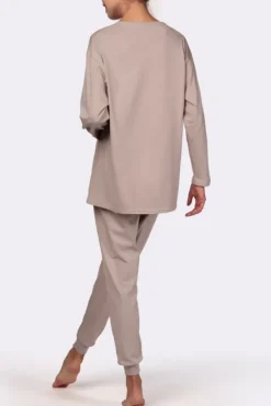 Polski Beżowa Piżama z długimi spodniami HEMENY