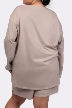 Polski Beżowa Piżama z szortami LEKREZI