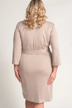 Polski Beżowa Sukienka żakietowa GANTIA