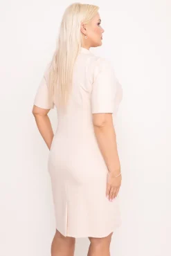 Polski Beżowa Sukienka żakietowa NUTRIXIA