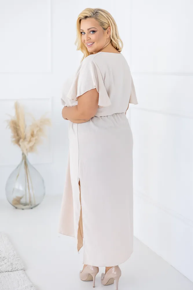 Polski Beżowa Sukienka CASABLANCA