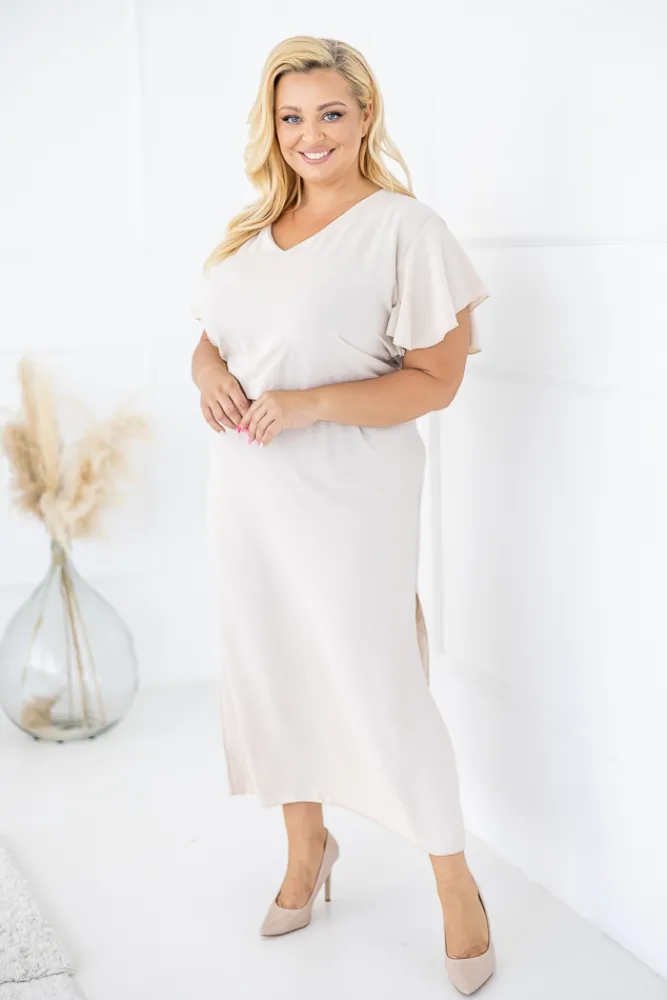 Polski Beżowa Sukienka CASABLANCA