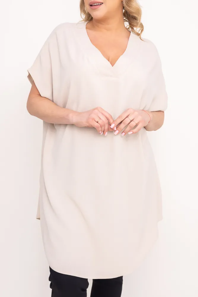 Damskie Polski Beżowa Tunika GLORI