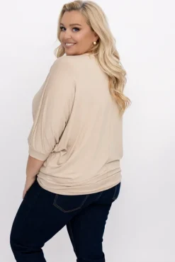 Damskie Polski Beżowa Tunika LUMINA