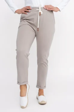 Damskie Włoski Beżowe Spodnie dresowe DAFNE