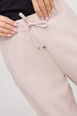 Damskie Polski Beżowe Spodnie lniane WAROSA