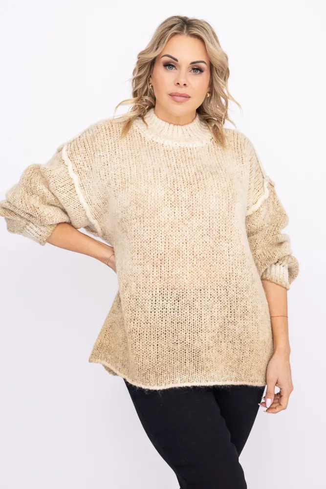 Damskie Włoski Sweter z półgolfem FERIN