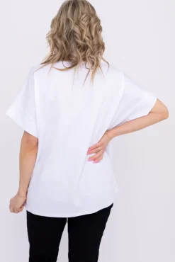 Damskie Włoski Biała Bluzka BELIANO Wzór 1