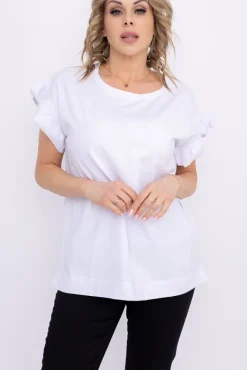 Damskie Polski Biała Bluzka BELLO