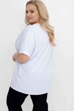 Damskie Włoski Biała Bluzka DOROSI Wzór 1