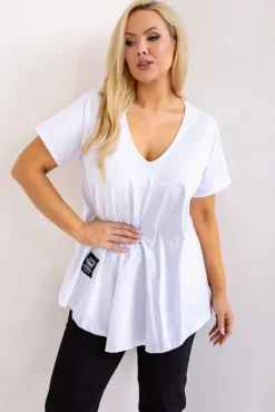 Damskie Włoski Biała Bluzka MAGLIETTA