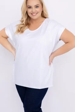 Damskie Włoski Biała Bluzka MARTELLI