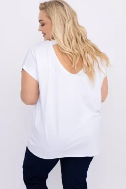 Damskie Włoski Biała Bluzka MARTELLI