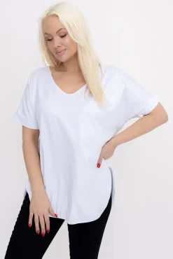 Damskie Włoski Biała Bluzka MERZI