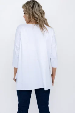 Damskie Włoski Biała Bluzka REVUMI Wzór 4