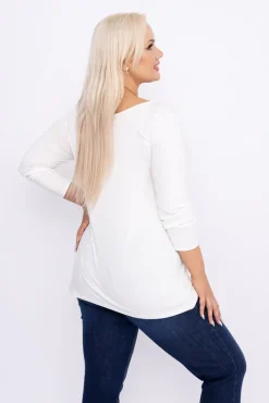 Damskie Polski Biała Bluzka SAMARIS