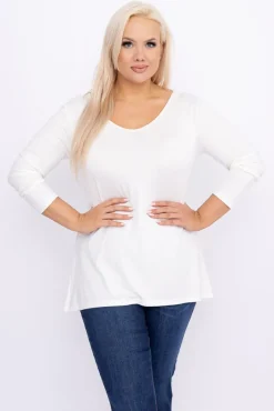 Damskie Polski Biała Bluzka SAMARIS
