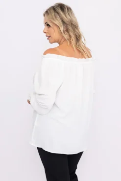 Damskie Włoski Biała Bluzka SEGAYO
