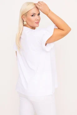 Damskie Polski Biała Bluzka STELLA