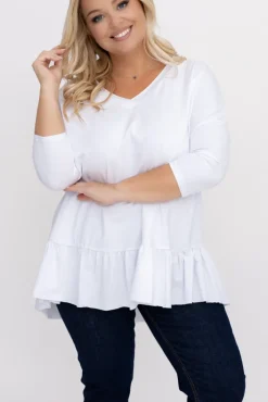 Damskie Włoski Biała Bluzka VEBERO