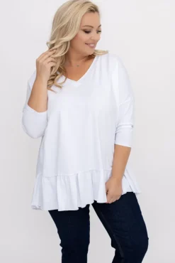 Damskie Włoski Biała Bluzka VEBERO
