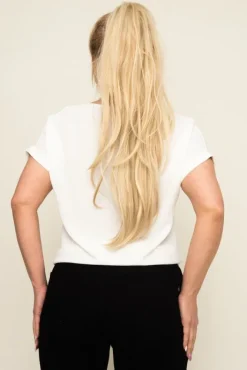 Damskie Włoski Biała Bluzka z wisiorkiem FAIRY