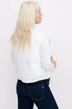 Damskie Biała Kamizelka ocieplana ALERVI