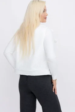 Włoski Biała Kamizelka pluszowa LOKREZI