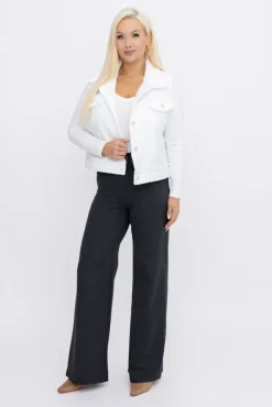 Włoski Biała Kamizelka pluszowa LOKREZI