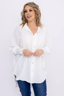 Damskie Włoski Biała Koszula BELUNTI