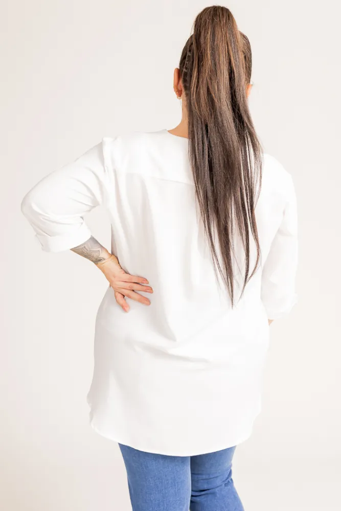 Damskie Polski Biała Koszula FOSTI