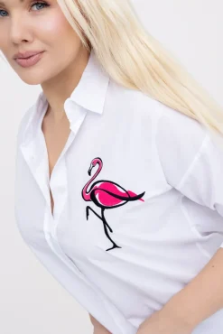 Damskie Biała Koszula GANDI