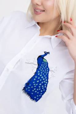 Damskie Biała Koszula LEDORA