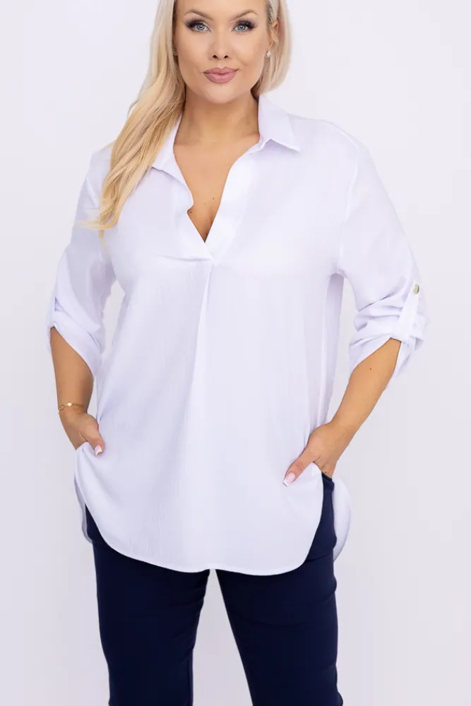 Damskie Polski Biała Koszula METUZINO