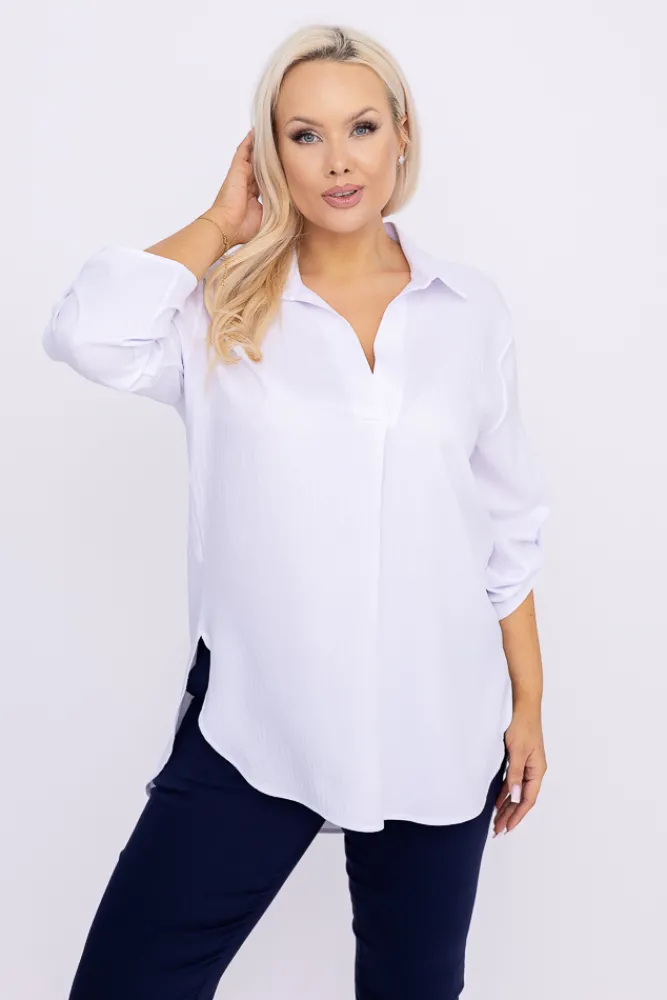 Damskie Polski Biała Koszula METUZINO
