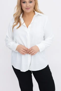 Damskie Włoski Biała Koszula satynowa BELIA