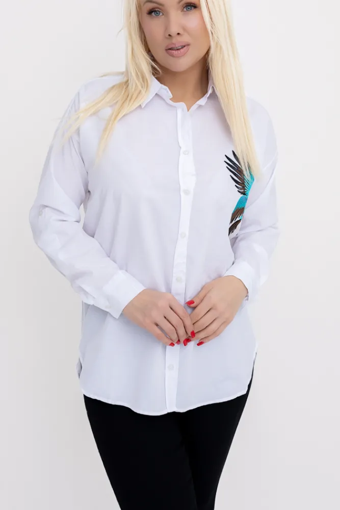 Damskie Biała Koszula SEVIN