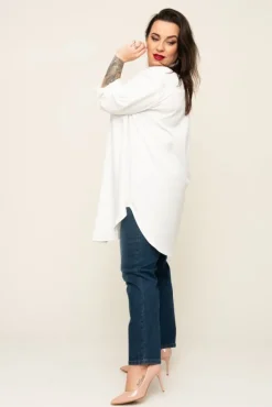 Damskie Włoski Biała Koszula SIRIN