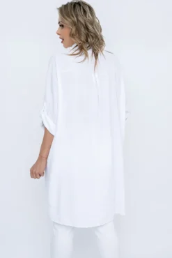 Damskie Włoski Biała Koszula TERIEN